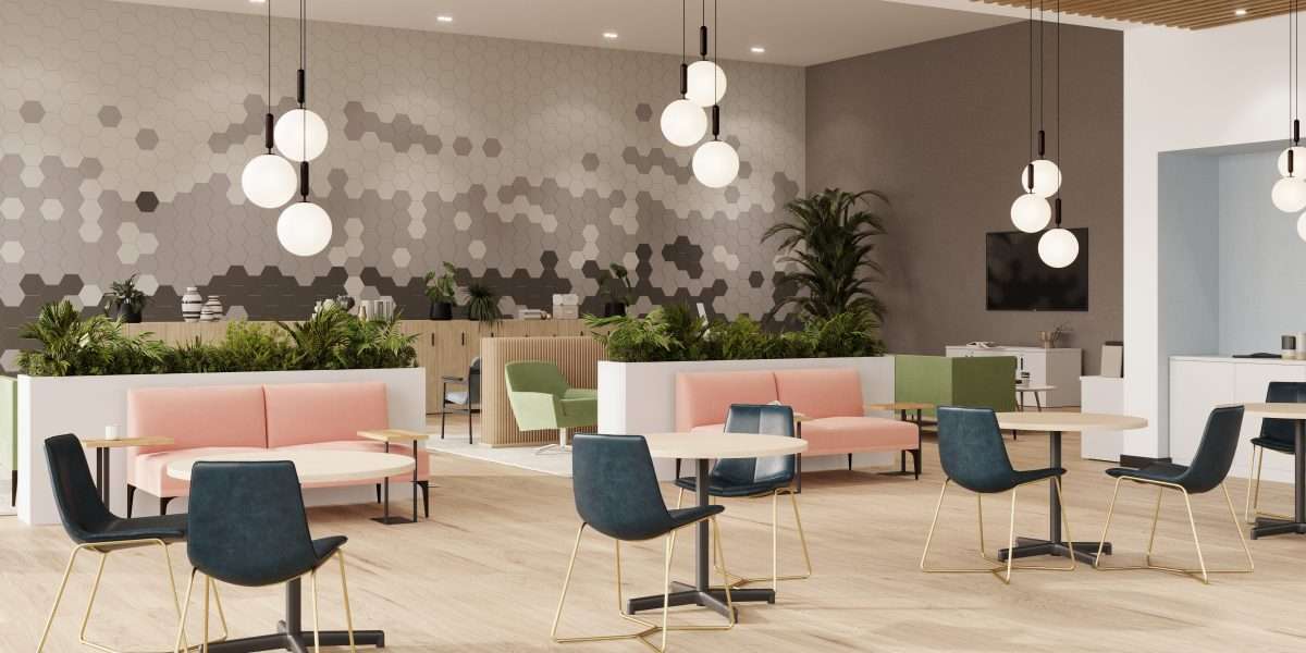 Amazing Cafe Lounge with Tables and Chairs