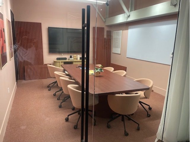 Acoustic Conference Room Table and Chairs