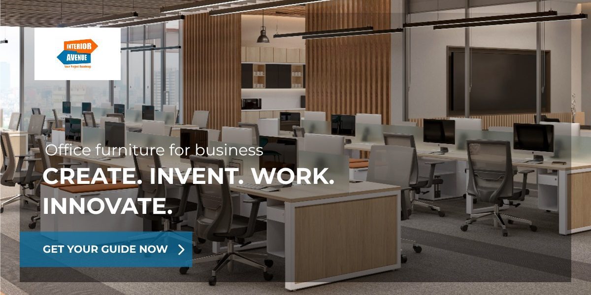 Open Plan Offices with desks and chairs Glass Walls