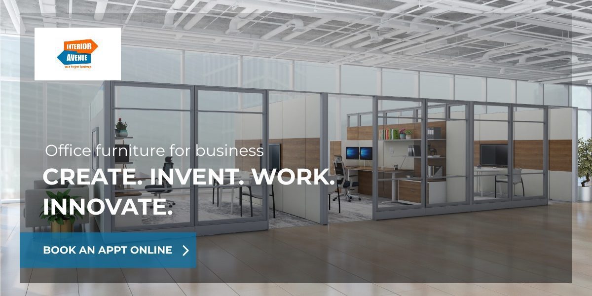 Office walls and desks and chairs
