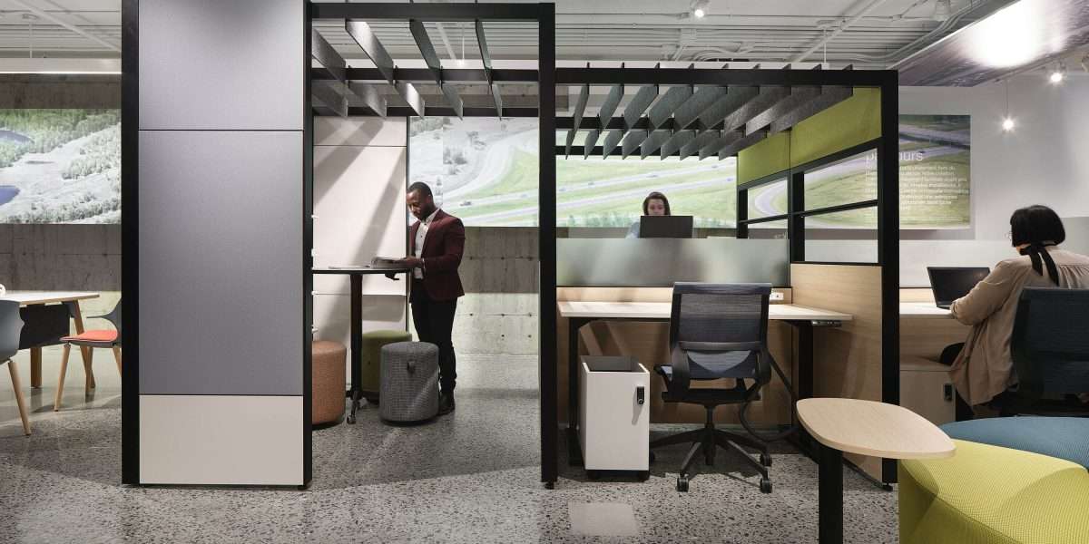 Meeting Shed Open Plan Electric Desks